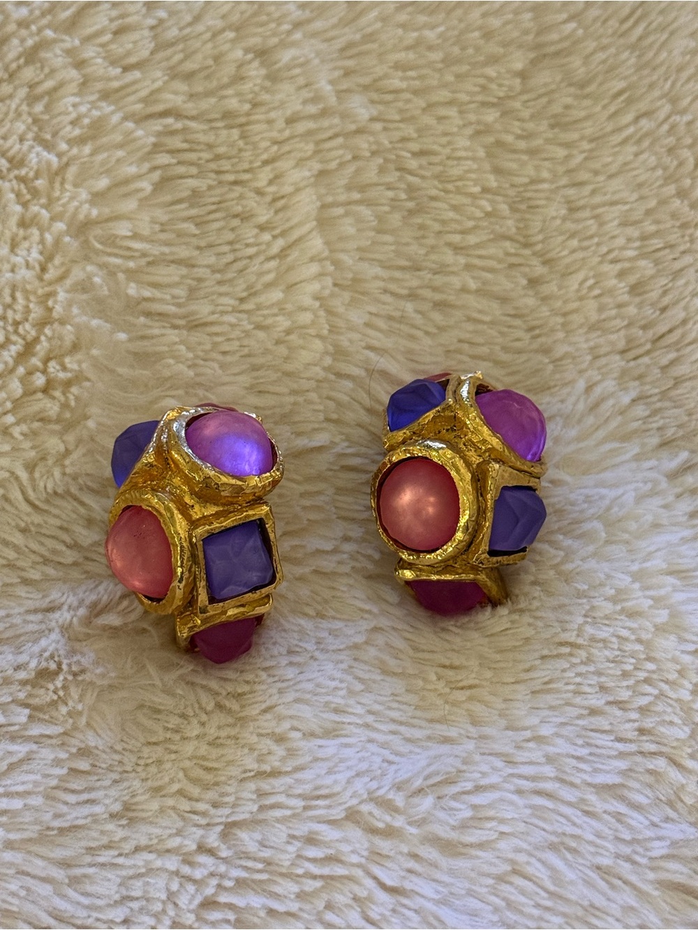 Rare Alexis Lahellec Clip On Earrings